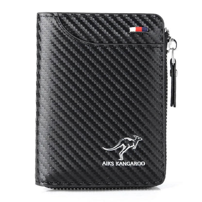 Luxury RFID Blocking Wallet - Mens Zipper Business Card Holder - ZOOMNSTORE