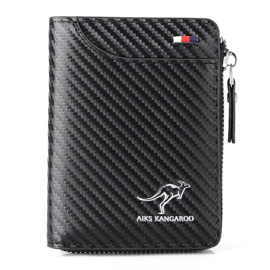 Luxury RFID Blocking Wallet - Mens Zipper Business Card Holder - ZOOMNSTORE