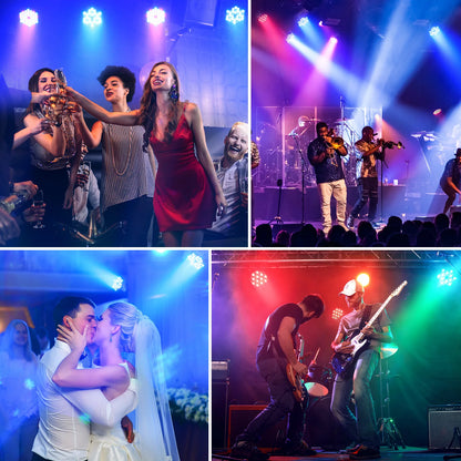 Somspot 4/8PCS 36LEDs RGB Par Lights Remote & DMX Control Stage Light Effect Projector for Church Wedding Party Club Music Live - ZOOMNSTORE