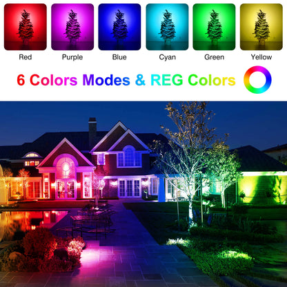 RGB Solar Spotlight - Waterproof Outdoor Garden Light for Holiday Decor - ZOOMNSTORE