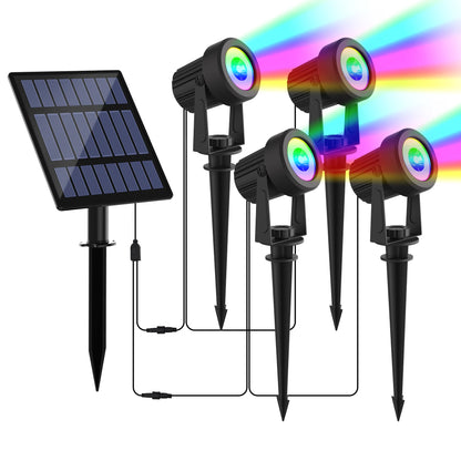 RGB Solar Spotlight - Waterproof Outdoor Garden Light for Holiday Decor - ZOOMNSTORE