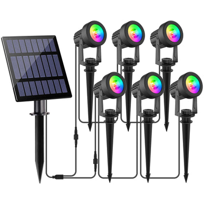 RGB Solar Spotlight - Waterproof Outdoor Garden Light for Holiday Decor - ZOOMNSTORE