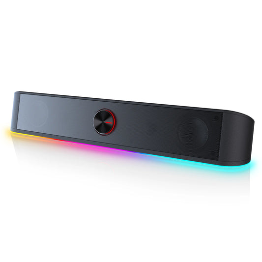 RGB Soundbar Speaker - Redragon GS560 USB Powered 2.0 Channel Desktop Soundbar with Dynamic LED Lighting - ZOOMNSTORE