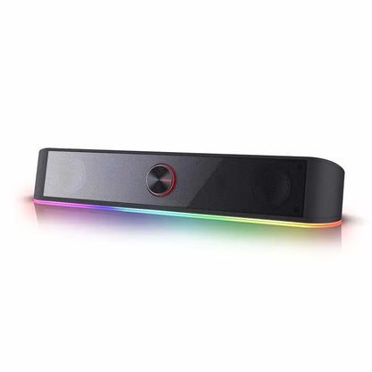 RGB Soundbar Speaker - Redragon GS560 USB Powered 2.0 Channel Desktop Soundbar with Dynamic LED Lighting - ZOOMNSTORE