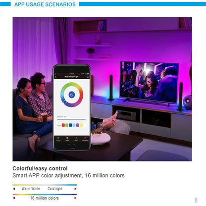 RGB Symphony LED Desktop Night Light - App Controlled Music Rhythm Atmosphere Lamp - ZOOMNSTORE