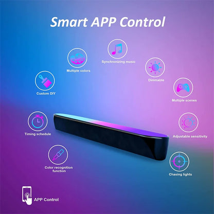 RGB Symphony LED Desktop Night Light - App Controlled Music Rhythm Atmosphere Lamp - ZOOMNSTORE