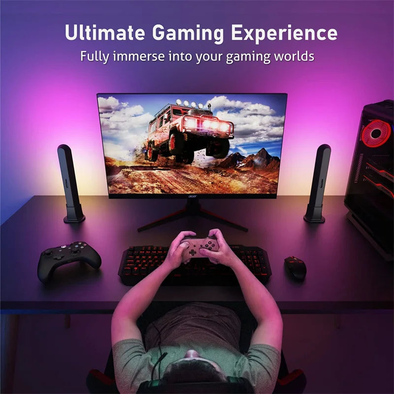 RGB Symphony LED Desktop Night Light - App Controlled Music Rhythm Atmosphere Lamp - ZOOMNSTORE