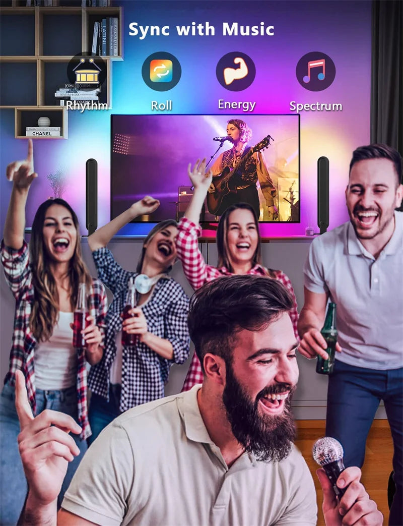 RGB Symphony LED Desktop Night Light - App Controlled Music Rhythm Atmosphere Lamp - ZOOMNSTORE