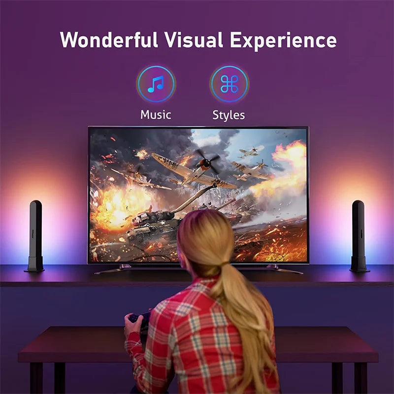 RGB Symphony LED Desktop Night Light - App Controlled Music Rhythm Atmosphere Lamp - ZOOMNSTORE