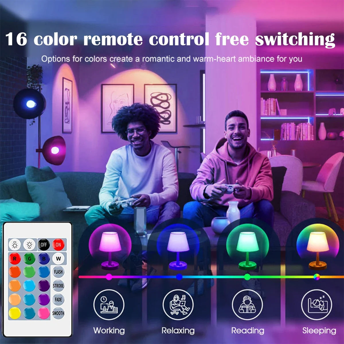 RGBW LED Bulb - Smart Color Changing Bulb With Remote Control | E27 Spotlight - ZOOMNSTORE