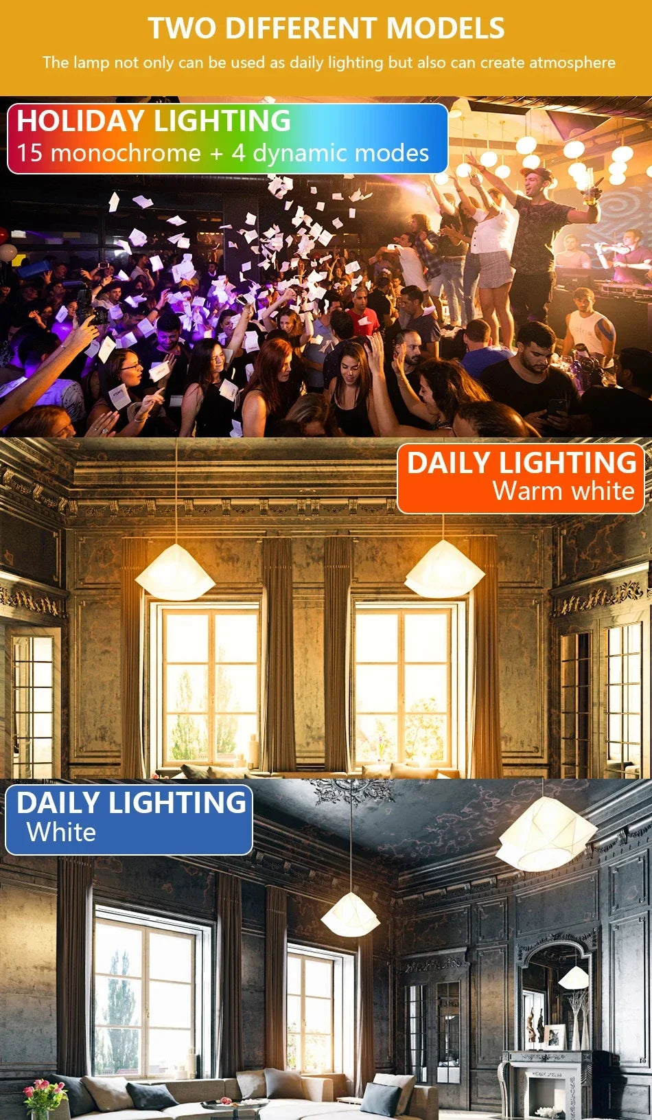 RGBW LED Bulb - Smart Color Changing Bulb With Remote Control | E27 Spotlight - ZOOMNSTORE