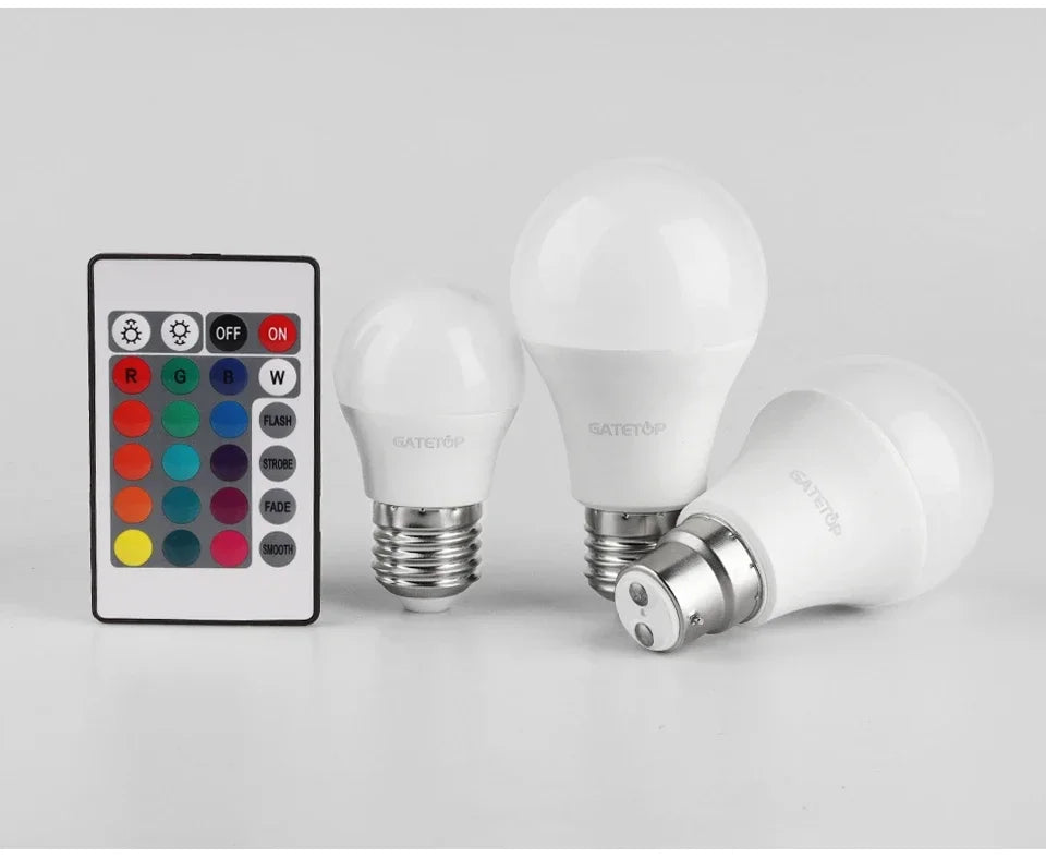 RGBW LED Bulb - Smart Color Changing Bulb With Remote Control | E27 Spotlight - ZOOMNSTORE