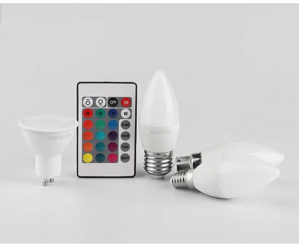 RGBW LED Bulb - Smart Color Changing Bulb With Remote Control | E27 Spotlight - ZOOMNSTORE