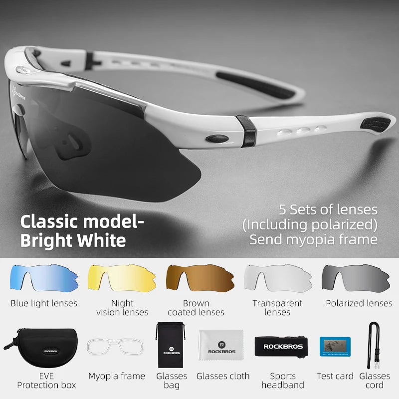 ROCKBROS Polarized Cycling Glasses - Mens Sports Sunglasses for Road  MTB Riding - ZOOMNSTORE