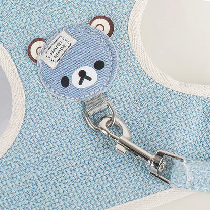 Cute Rabbit Harness and Leash Set - Bunny Vest for Outdoor Walking - ZOOMNSTORE