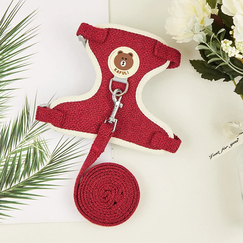 Cute Rabbit Harness and Leash Set - Bunny Vest for Outdoor Walking - ZOOMNSTORE