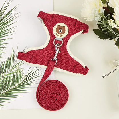 Cute Rabbit Harness and Leash Set - Bunny Vest for Outdoor Walking - ZOOMNSTORE