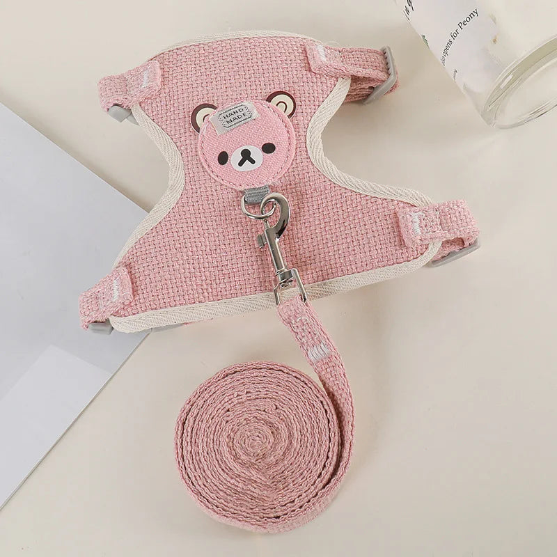 Cute Rabbit Harness and Leash Set - Bunny Vest for Outdoor Walking - ZOOMNSTORE