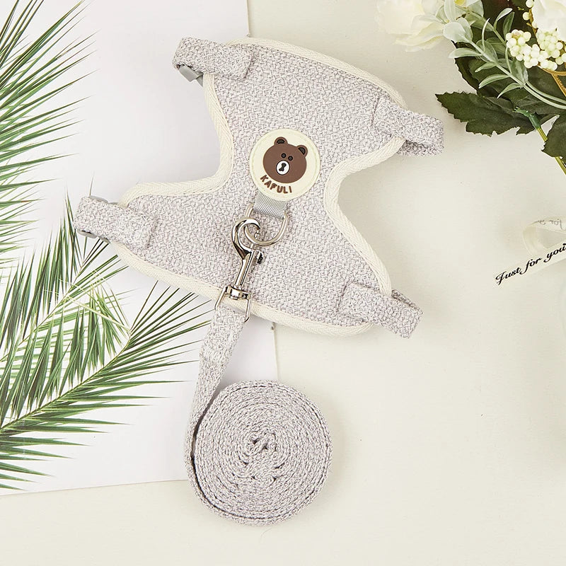 Cute Rabbit Harness and Leash Set - Bunny Vest for Outdoor Walking - ZOOMNSTORE