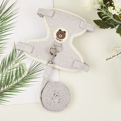 Cute Rabbit Harness and Leash Set - Bunny Vest for Outdoor Walking - ZOOMNSTORE