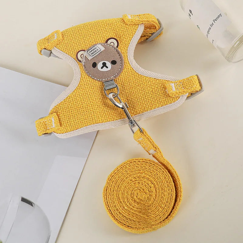 Cute Rabbit Harness and Leash Set - Bunny Vest for Outdoor Walking - ZOOMNSTORE