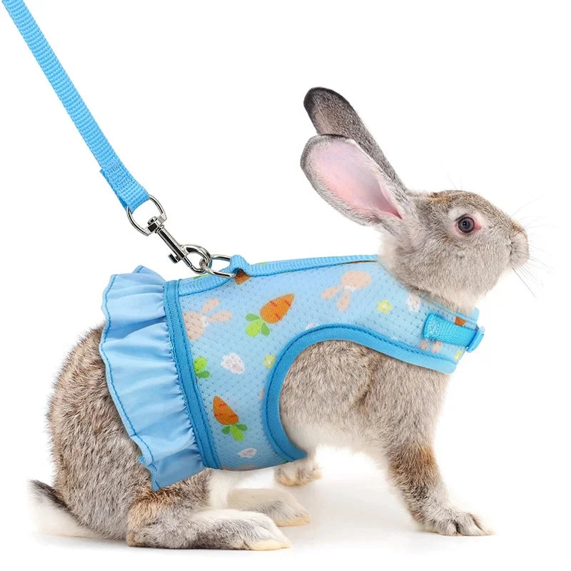Rabbit Harness with Leash - Adjustable Breathable Mesh Vest for Small Pets - ZOOMNSTORE