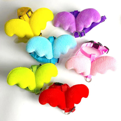 Cute Angel Wing Pet Harness and Leash - Personalized Bunny and Cat Accessories - ZOOMNSTORE