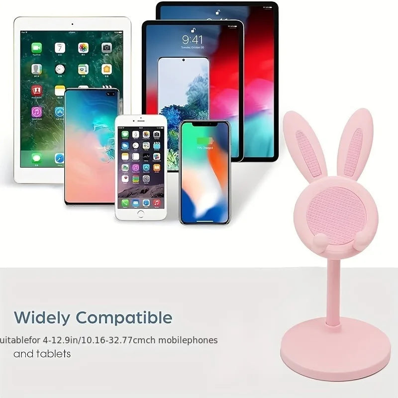 Rabbit Phone Stand – Plastic, Hands-Free, Universal for Phones & Tablets, Room Decor - ZOOMNSTORE