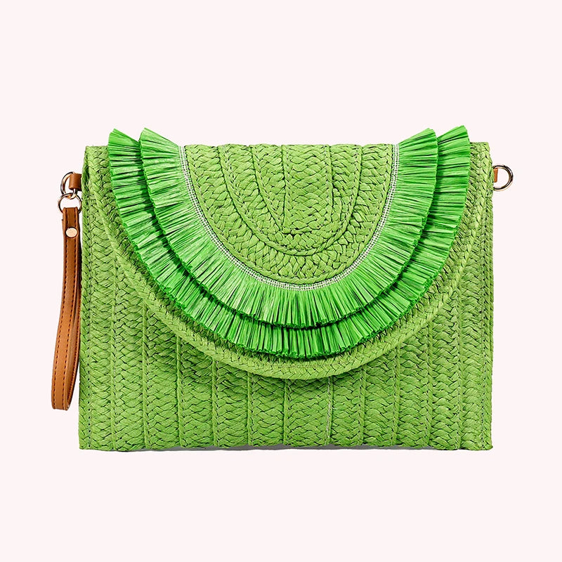 Handmade Raffia Straw Bags - Summer Womens Clutch and Crossbody Purse - ZOOMNSTORE