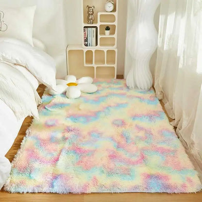 Rainbow Kids Carpet - Soft Colorful Rug for Bedroom and Living Room - ZOOMNSTORE