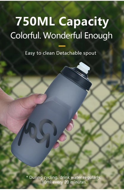 Rapha Cycling Water Bottle - 750ml Leak-Proof Ultra Light Squeezable Sports Flask - ZOOMNSTORE