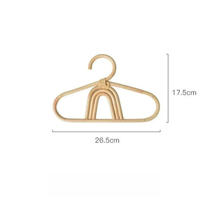 Rattan Wall Hooks - Natural Rattan Hanger for Kids Clothes Organizer Rack - ZOOMNSTORE