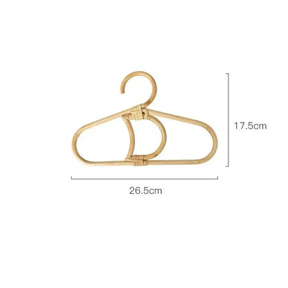 Rattan Wall Hooks - Natural Rattan Hanger for Kids Clothes Organizer Rack - ZOOMNSTORE