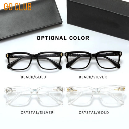 Reading Glasses Men - Luxury Rectangle Plastic Frame Eyewear With Anti Reflective Lenses - ZOOMNSTORE