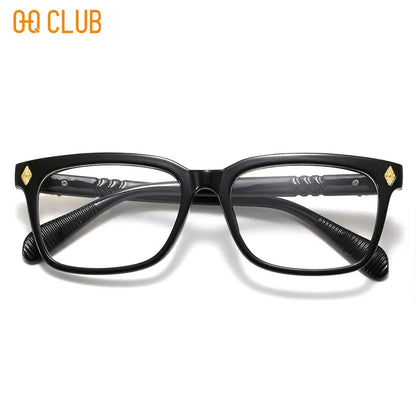 Reading Glasses Men - Luxury Rectangle Plastic Frame Eyewear With Anti Reflective Lenses - ZOOMNSTORE