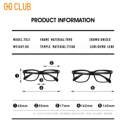 Reading Glasses Men - Luxury Rectangle Plastic Frame Eyewear With Anti Reflective Lenses - ZOOMNSTORE