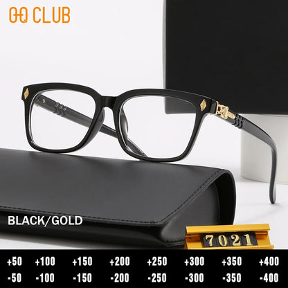 Reading Glasses Men - Luxury Rectangle Plastic Frame Eyewear With Anti Reflective Lenses - ZOOMNSTORE
