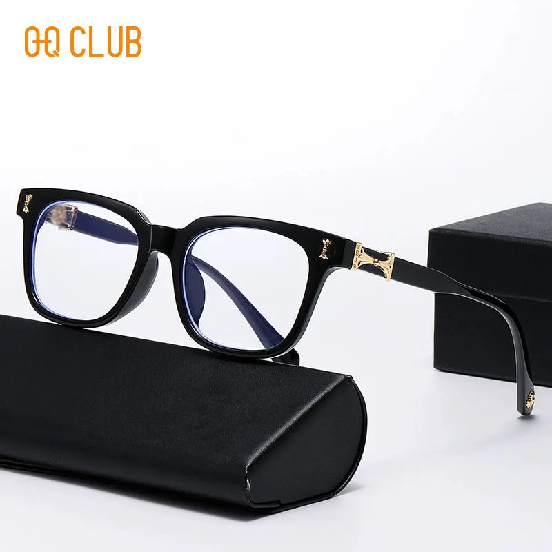 Reading Glasses Men - Luxury Rectangle Plastic Frame Eyewear With Anti Reflective Lenses - ZOOMNSTORE