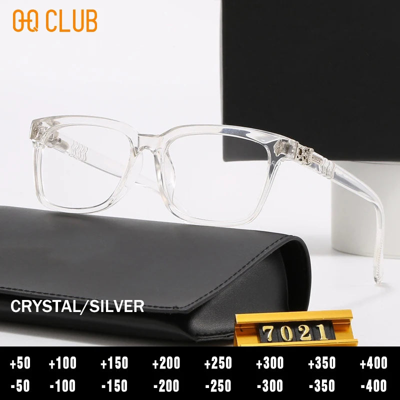 Reading Glasses Men - Luxury Rectangle Plastic Frame Eyewear With Anti Reflective Lenses - ZOOMNSTORE