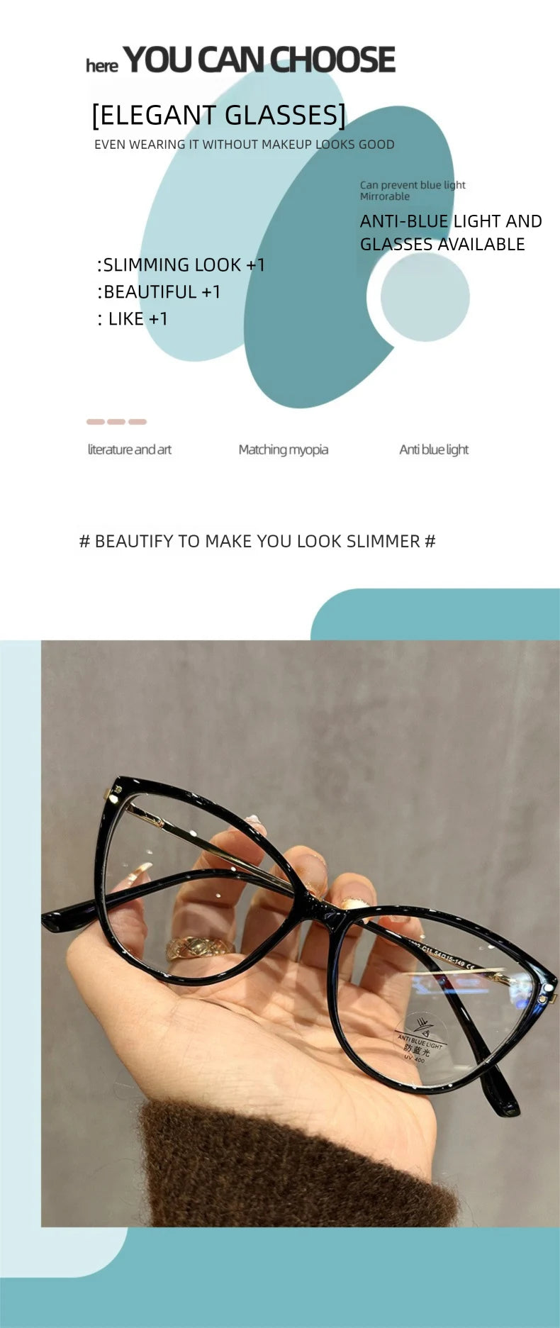 Reading Glasses Women | Prescription Cat Eye Eyewear With Photochromic Lenses - ZOOMNSTORE