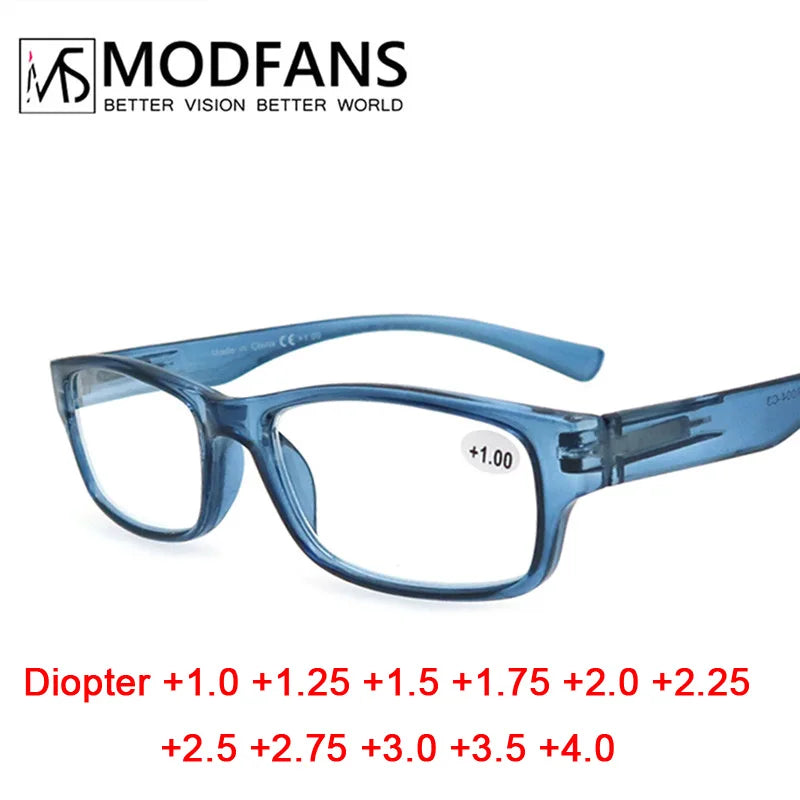 Reading Glasses for Men & Women - 3 Pack Square Readers | Unbreakable Plastic Frame Spectacles - ZOOMNSTORE
