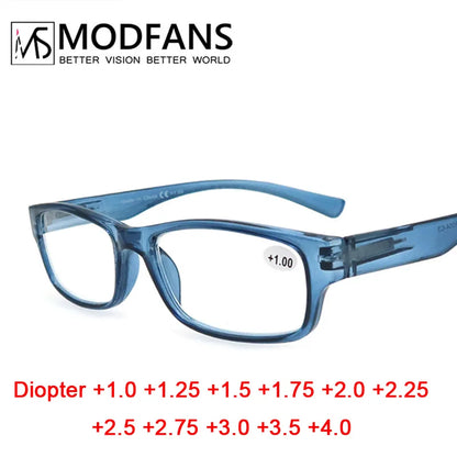 Reading Glasses for Men & Women - 3 Pack Square Readers | Unbreakable Plastic Frame Spectacles - ZOOMNSTORE
