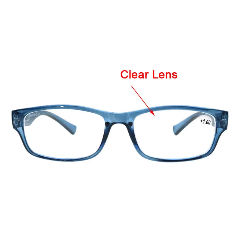 Reading Glasses for Men & Women - 3 Pack Square Readers | Unbreakable Plastic Frame Spectacles - ZOOMNSTORE