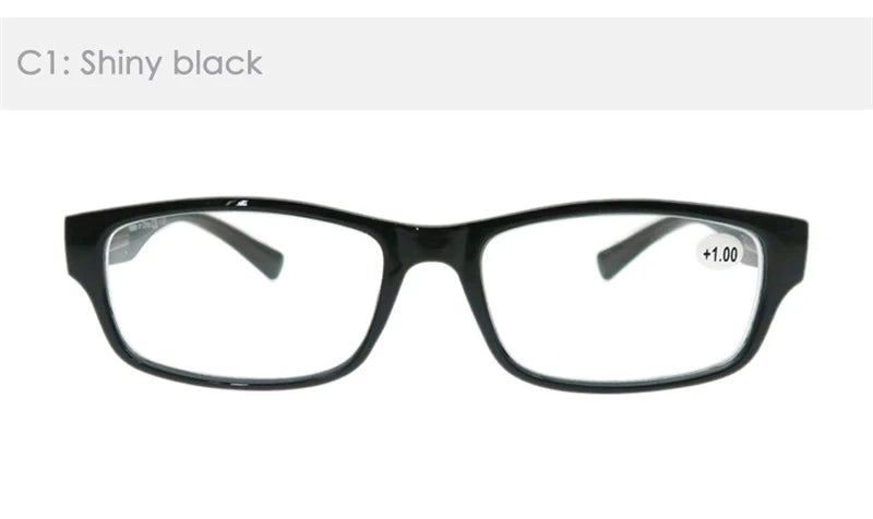 Reading Glasses for Men & Women - 3 Pack Square Readers | Unbreakable Plastic Frame Spectacles - ZOOMNSTORE