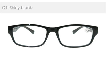 Reading Glasses for Men & Women - 3 Pack Square Readers | Unbreakable Plastic Frame Spectacles - ZOOMNSTORE