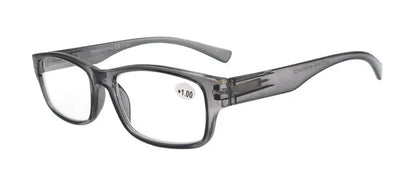 Reading Glasses for Men & Women - 3 Pack Square Readers | Unbreakable Plastic Frame Spectacles - ZOOMNSTORE