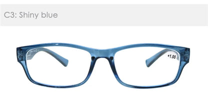 Reading Glasses for Men & Women - 3 Pack Square Readers | Unbreakable Plastic Frame Spectacles - ZOOMNSTORE