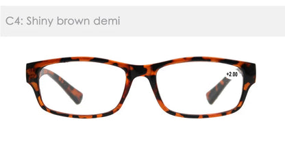 Reading Glasses for Men & Women - 3 Pack Square Readers | Unbreakable Plastic Frame Spectacles - ZOOMNSTORE