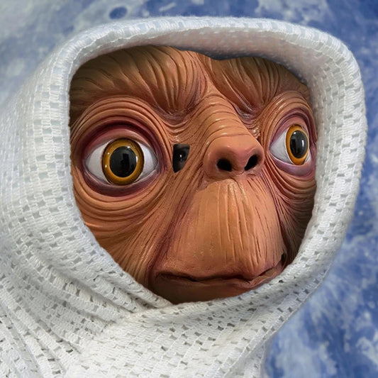 Realistic ET Alien Latex Mask - Halloween Cosplay Full Head Mask - ZOOMNSTORE