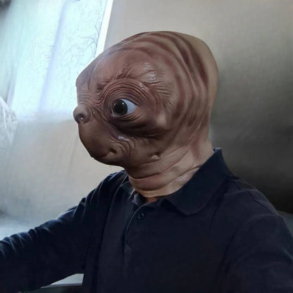 Realistic ET Alien Latex Mask - Halloween Cosplay Full Head Mask - ZOOMNSTORE